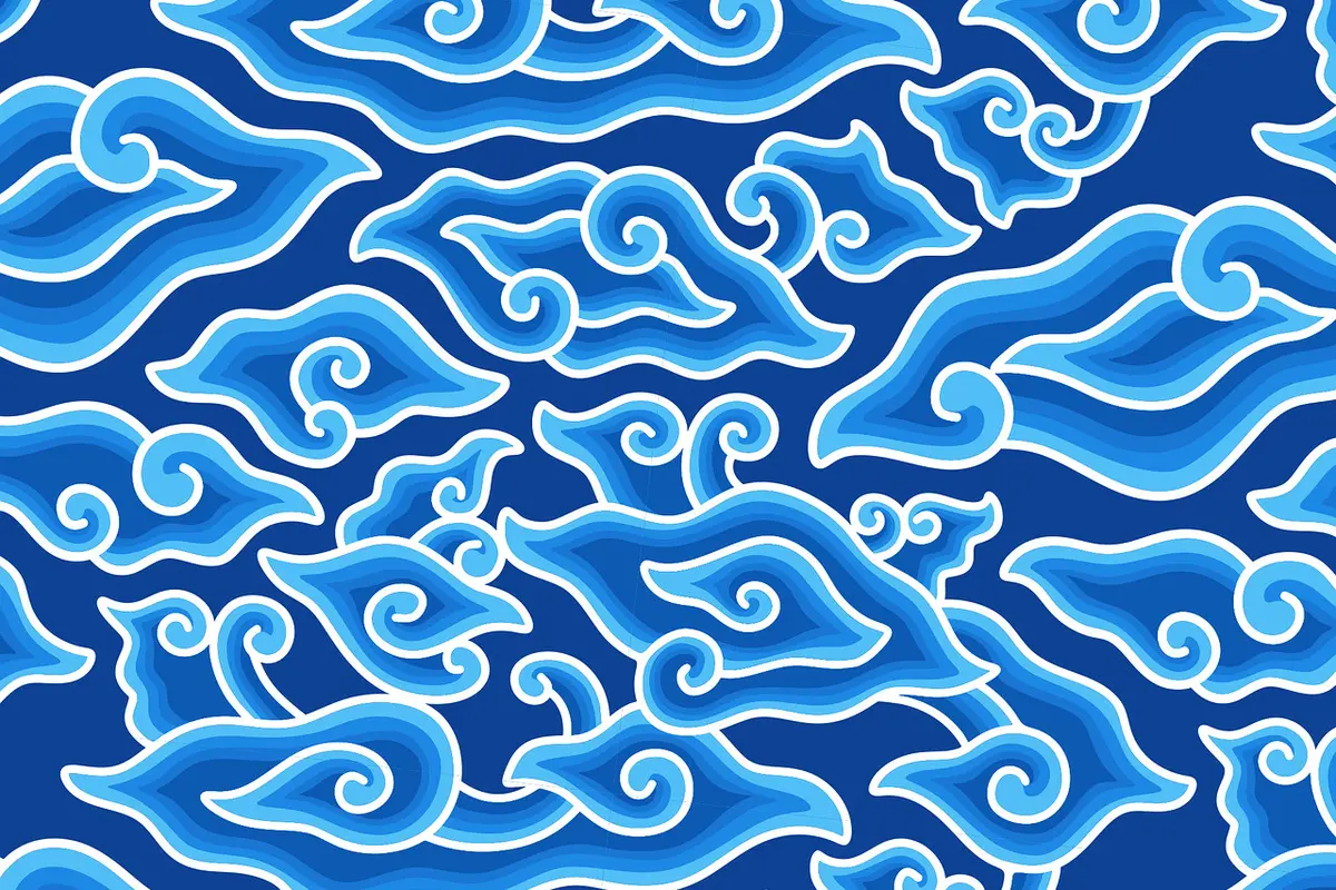Ilustrasi batik megamendung