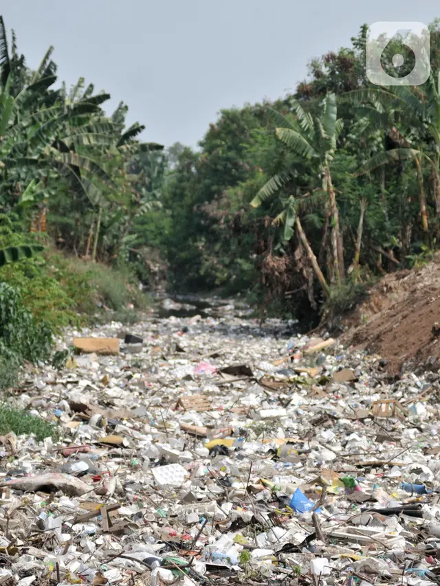 Lautan Sampah di Kali Jambe Bekasi
