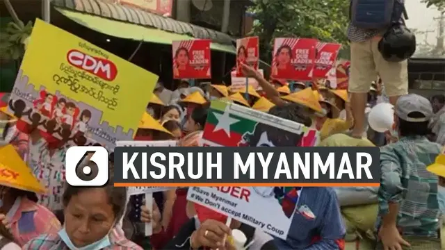 VIDEO: Serikat Buruh Myanmar Gelar Mogok Massal Menentang Kudeta Militer