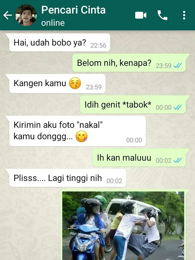6 Chat 'Sayang Jangan Nakal' Ini Malah Bikin Jomblo Ngakak