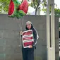 Rachel Vennya hadir di Aksi Bela Palestina di Monas, Jakarta Pusat. [Foto: Instagram/rachelvennya]