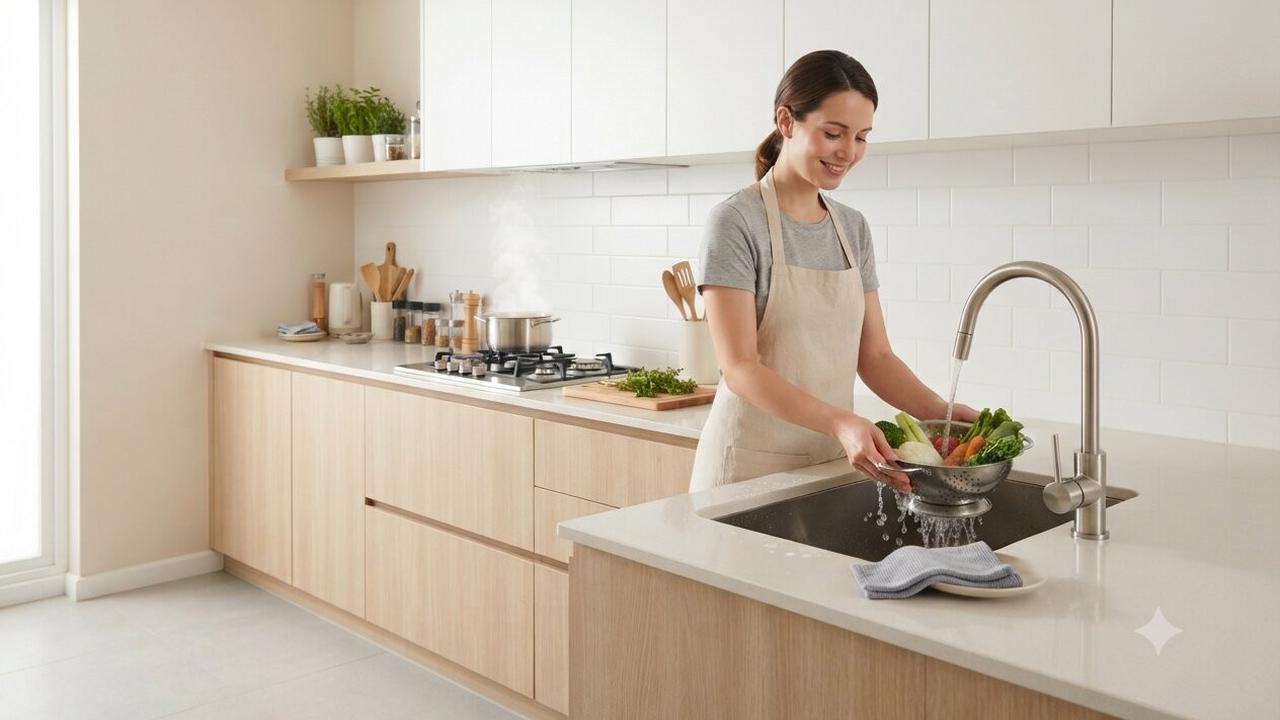 Model Dapur yang Tetap Bersih Meski Sering Terkena Cipratan Air