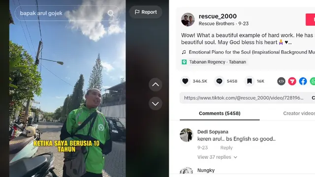 Mahir Berbahasa Inggris, Kisah Driver Ojol dengan Keterbatasan Fisik Ini Viral