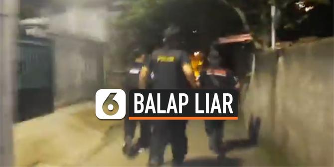 VIDEO: Polsek Bekasi Timur Menggerebek Balap Liar Puluhan Remaja