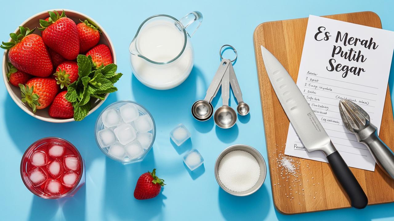 Resep Es Merah Putih Segar/AI Generated