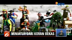 Pengrajin asal Cirebon, Jawa Barat, ini berinovasi buat miniatur dari bahan dasar koran bekas.