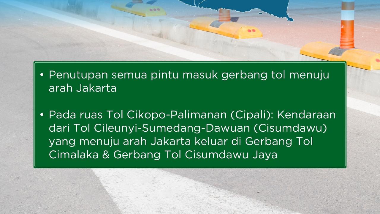 Infografis sistem one way arus mudik 2025