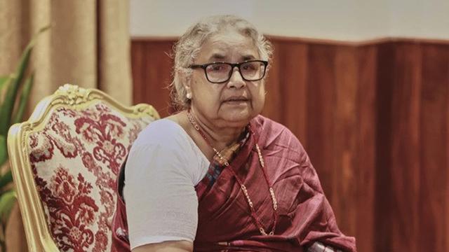 Mantan Ketua Mahkamah Agung, Sushila Karki, menghadiri upacara pelantikannya sebagai perdana menteri sementara di kediaman presiden di Kathmandu, Nepal, Jumat (12/9/2025).