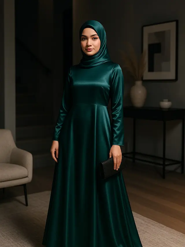 7 Rekomendasi Gamis untuk Kondangan Malam Hari 2025, Tampil Anggun Tanpa Terlalu Mencolok