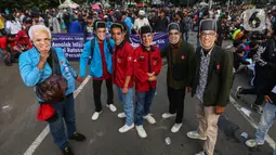 Massa tetap datang meski Prabowo Subianto telah meminta pendukungnya untuk membatalkan rencana aksi tersebut. (Liputan6.com/Angga Yuniar)