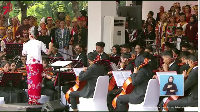 Rangkaian perayaan peringatan HUT ke-78 RI di Istana Merdeka, Kamis 17 Agustus 2023. (Tangkapan Layar Sekretariat Presiden)