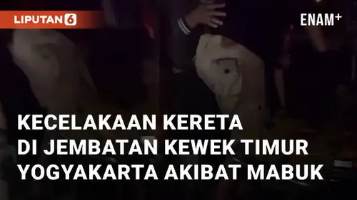 VIDEO: Viral Kecelakaan Kereta di Jembatan Kewek Timur Yogyakarta Akibat Mabuk