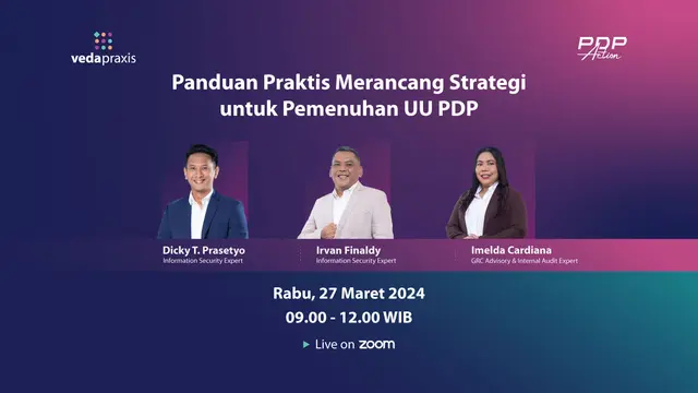 PDP Gelar Webinar Panduan Praktis Merancang Strategi Tentang tentang Pelindungan Data Pribadi.
