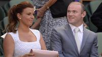 Wayne Rooney dan istrinya Coleen Rooney (AFP/Adrian Dennis)