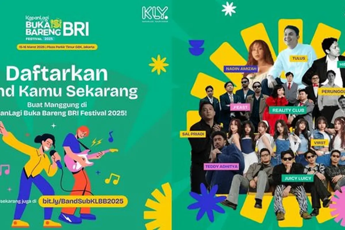 KapanLagi Buka Bareng BRI Festival 2025 buka pendaftaran bagi band yang mau ikut manggung.