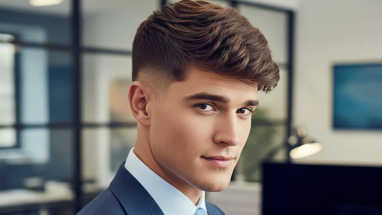 Model Rambut Pria Eksekutif Muda (Image by Gemini AI)