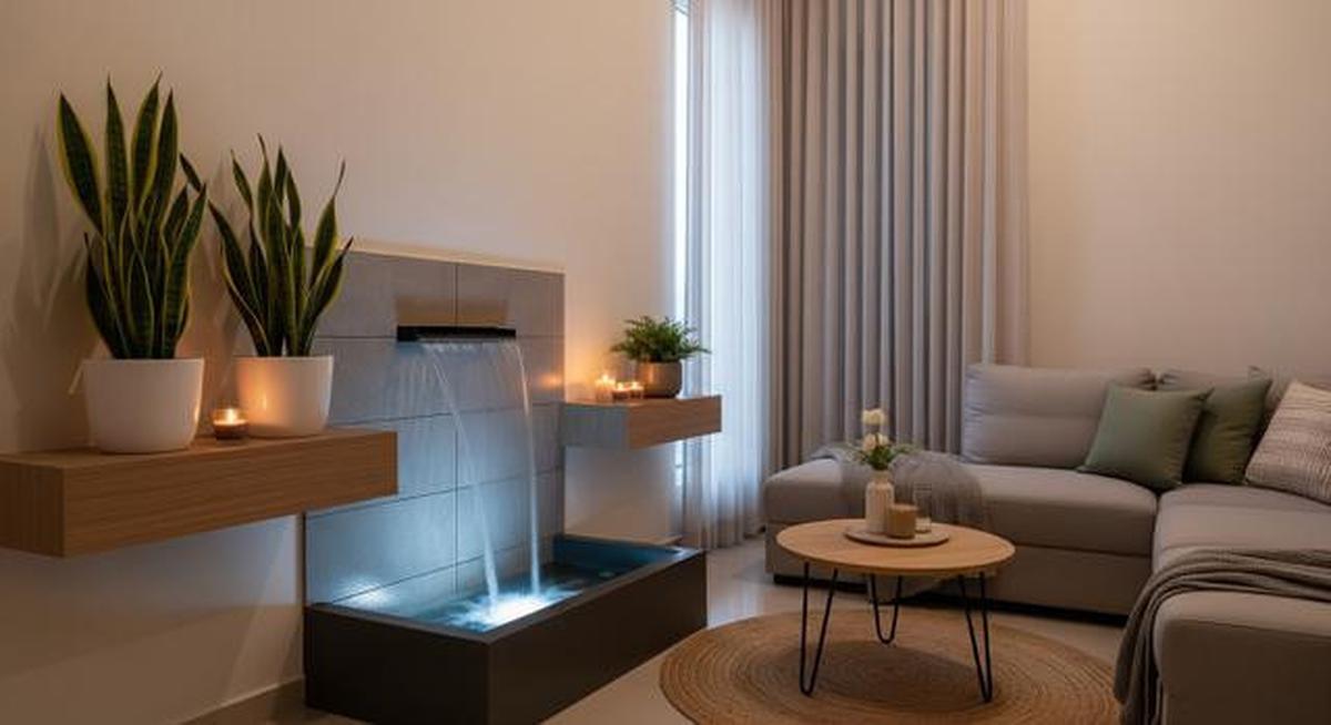 8 Ide Ruang Tamu Kecil dengan Air Terjun Mini Indoor yang Menenangkan, Bikin Suasana Rumah Lebih Adem dan Elegan