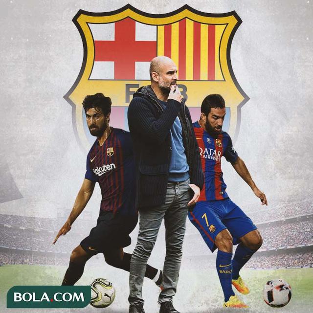 Barcelona - Andre Gomes, Pep Guardiola, Arda Turan