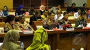 Suasana rapat tiga Kementerian bareng Komisi VIII membahas tentang evaluasi penyelenggaraan ibadah haji 2014 M, Jakarta, Selasa (27/1/2015). (Liputan6.com/Andrian M Tunay)