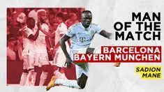 Berita Motion Grafis tentang Catatan Apik Sadio Mane, Saat Bayern Munchen Pecundangi Barcelona di Camp Nou.
