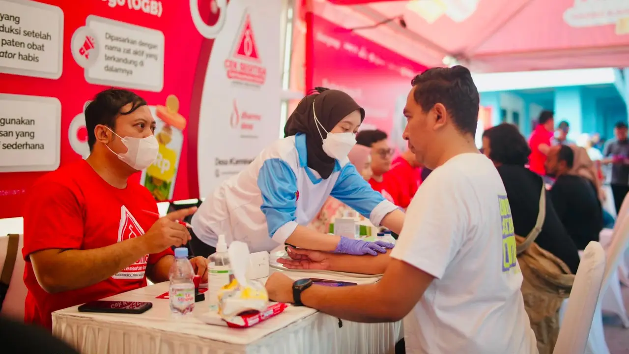 Cek kesehatan di Purwokerto, Jawa Tengah pada Minggu, 23 Agustus 2026 memperlihatkan lebih dari setengah partisipan punya satu faktor risiko penyakit tidak menular.
