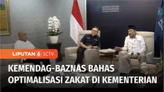 Menteri Perdagangan, Zulkifli Hasan menggelar pertemuan dengan pengurus Badan Amil Zakat Nasional atau Baznas di Kantor Kementerian Perdagangan, Jakarta, pada Senin (31/7) pagi. Pertemuan membahas layanan zakat karyawan langsung, sesuai Inpres, menge...