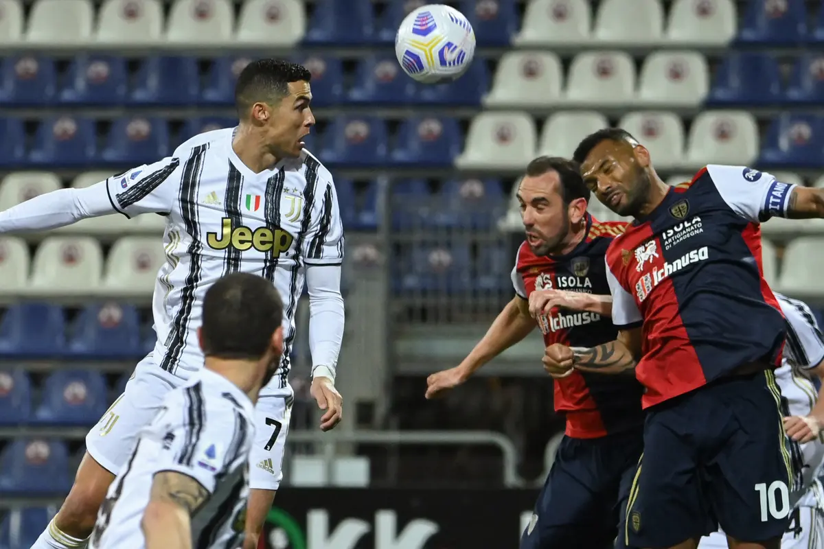 Cristiano Ronaldo Cetak Hat-trick di Juventus vs Cagliari