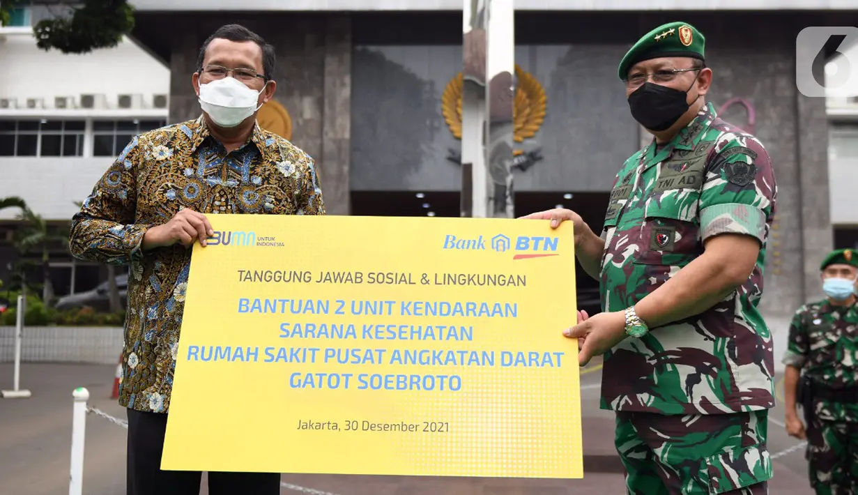 Pada acara yang sama, Bank BTN menandatangani nota kesepahaman perjanjian kerjasama pemanfaatan jasa  layanan perbankan dengan memberikan kemudahan fasilitas kredit untuk memiliki rumah sendiri bagi prajurit, karyawan ASN dan Non ASN yang bekerja di RSPAD Gatot Subroto. (Liputan6.com/HO/BTN)