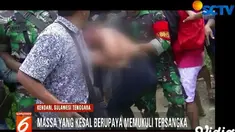 Ratusan warga memadati markas polisi militer yang datang untuk melihat dan memastikan AP diproses secara hukum.