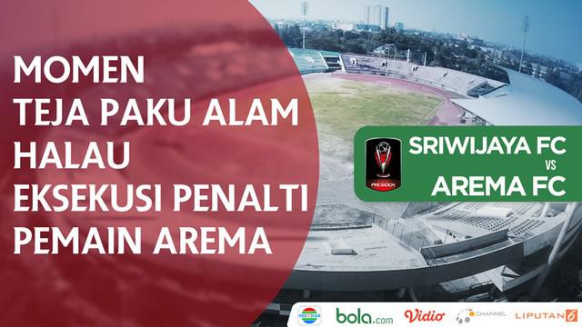 Berita video momen kiper Sriwijaya FC, Teja Paku Alam, menghalau eksekusi penalti pemain Arema FC, Dedik Setiawan, pada perempat final Piala Presiden 2018 di Stadion Manahan, Solo, Minggu (4/2/2018).