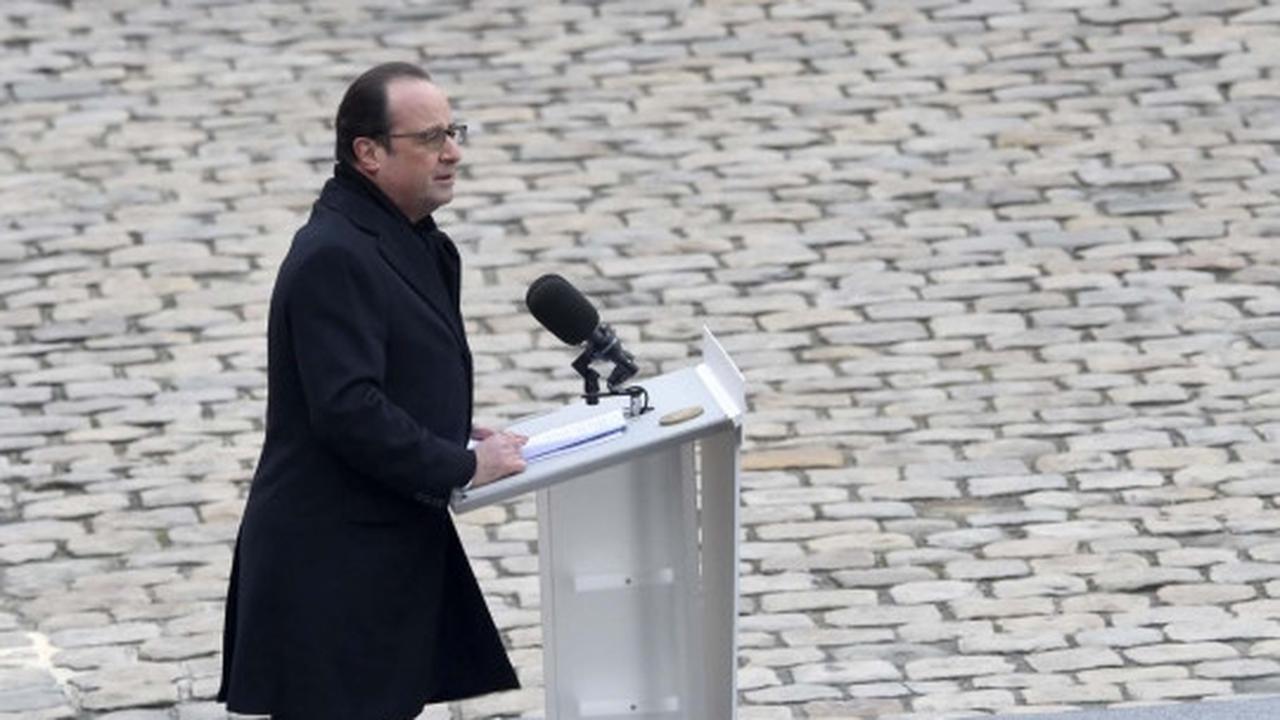 Suasana khidmat upacara mengenang korban Teror Paris