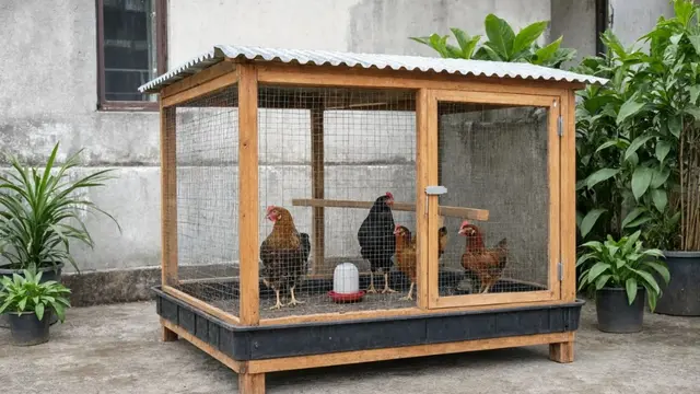 Desain Kandang Ayam di Pekarangan Sempit yang Tidak Bau dan Tetap Rapi (AI Generated)