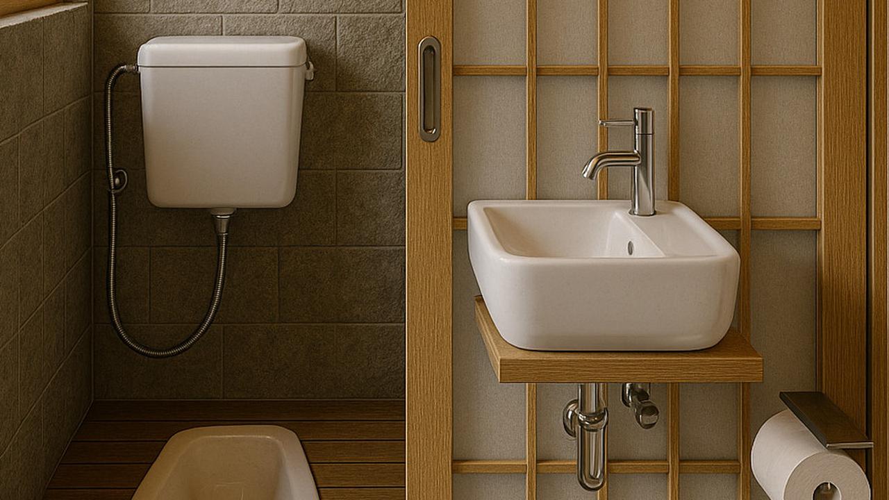 10 Desain Kamar Mandi 1,5 x 1,5 Meter Kloset Jongkok Gaya Jepang Minimalis, Fungsional dan Nyaman