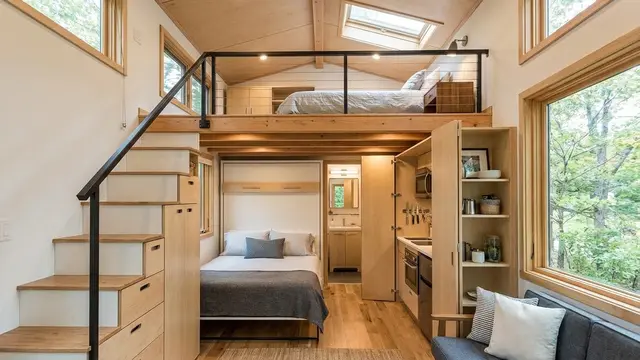 Desain Interior Rumah Kecil Tanpa Sekat/Gemini AI