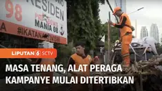 Masa kampanye capres-cawapres sudah berakhir, sejumlah alat peraga kampanye yang tersebar di Ibu Kota mulai dibersihkan.