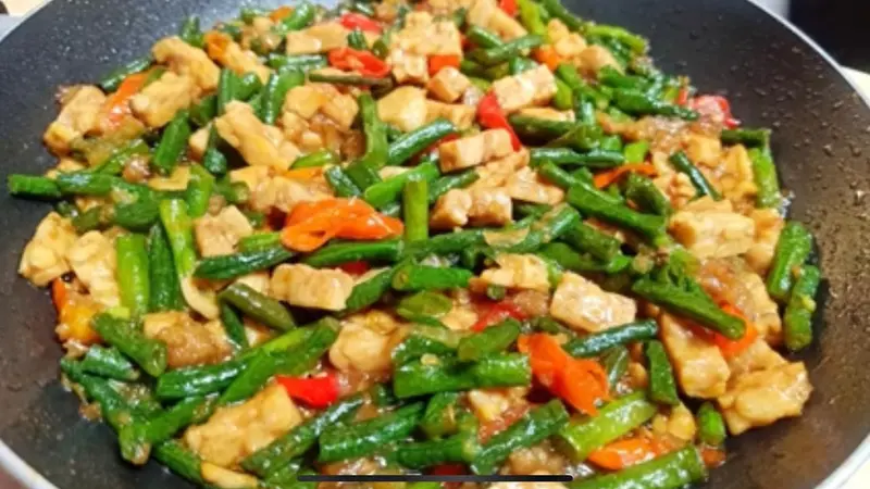 Resep Praktis Tumis Kacang Panjang Tempe, Menu Sahur Murah dan Nikmat