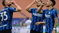 Inter Milan pesta juara dan juga gol lawan Sampdoria pada lanjutan Liga Italia (AFP)