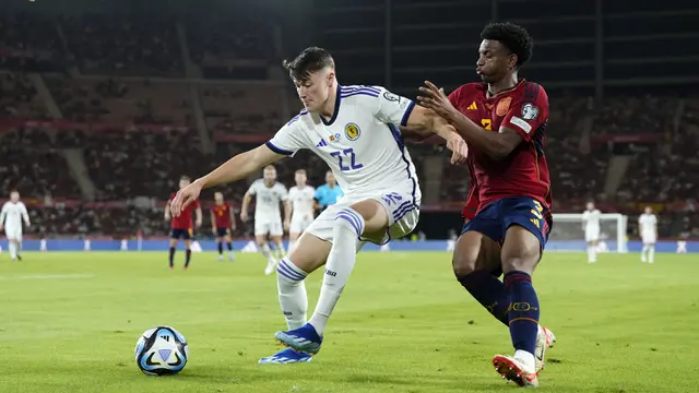 Foto: Momen Spanyol Beri Kekalahan Perdana untuk Skotlandia di Kualifikasi Euro 2024
