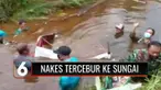 Kendaraan roda tiga yang mengangkut enam nakes yang menangani vaksinasi keliling tercebur ke sungai Handil Gardu, Kalteng. Dari 100 dosis yang dibawa, hanya 12 dosis vaksin covid yang masih bisa digunakan.