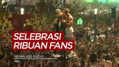 Berita video selebrasi fans Milwaukee Bucks di Deer District usai Bucks jadi juara NBA 2021.