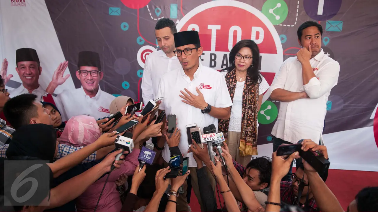 Calon Wakil Gubernur (Cawagub) DKI Jakarta Sandiaga Salahuddin Uno 