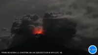 Gunung Lewotobi Laki-Laki di Kecamatan Wulanggitang, Kabupaten Flores Timur, NTT, statusnya naik menjadi Awas (Level IV). (Liputan6.com/ Dok PVMBG)