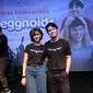 Morgan Oey saat jumpa pers dan screening film Eggnoid di XXI Plaza Senayan, Jakarta Pusat, Kamis (28/11/2019). (Daniel Kampua/Fimela.com)