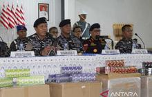 Kodaeral VI dan Bea Cukai Gagalkan Penyelundupan 3,9 Juta Batang Rokok Ilegal di Makassar
