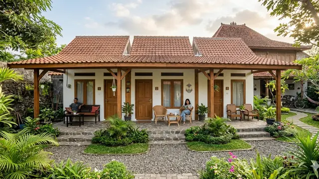 Kamar Kos di Halaman Rumah untuk Usaha Pensiunan (Foto: Gemini AI)