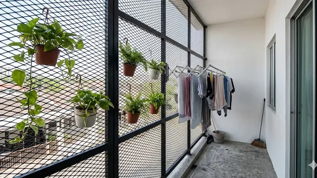 Desain Dinding Semi Terbuka untuk Tempat Jemur Sempit
