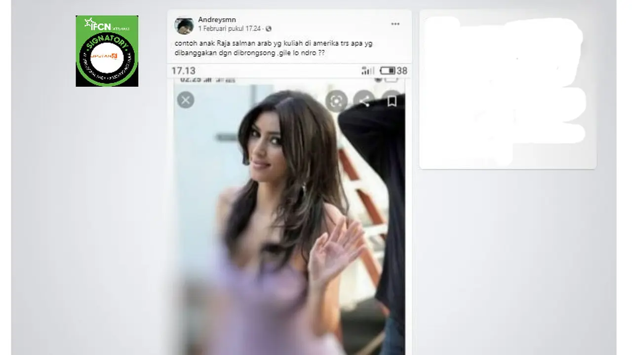 Cek Fakta Liputan6.com menelusuri klaim foto anak Raja Salman