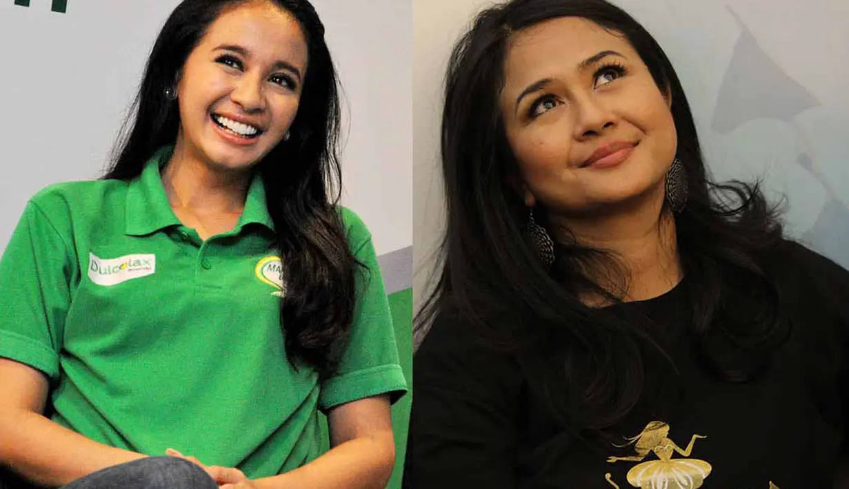 Laudya Cynthia Bella maupun Ria Irawan keduanya memiliki rambut panjang yang lurus terurai (Foto-foto:Liputan6.com,Istimewa)