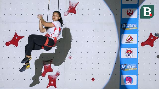Foto: Indonesia Berjaya di Kejuaraan Dunia Panjat Tebing 2023 Seri Jakarta, Raharjati Nursyamsa Catatkan Waktu Tercepat Nomor Putra
