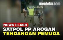 VIDEO: Satpol PP Arogan Berulah Lagi, Kini Kepala Pemuda Seenaknya Ditendang